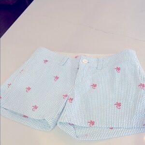 Lilly Pulitzer Pulitzer Seersucker Palm Tree embroidered Shorts
Size 0